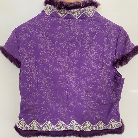 Vintage Asian hand embroidery short sleeve vest - Picture 3 of 5